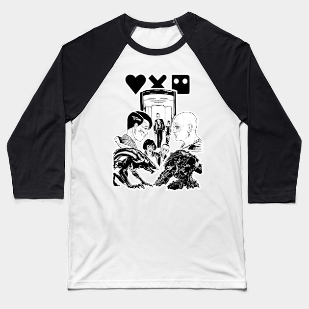 Love Death and Robots Baseball T-Shirt by Kelimok